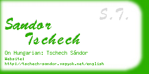 sandor tschech business card